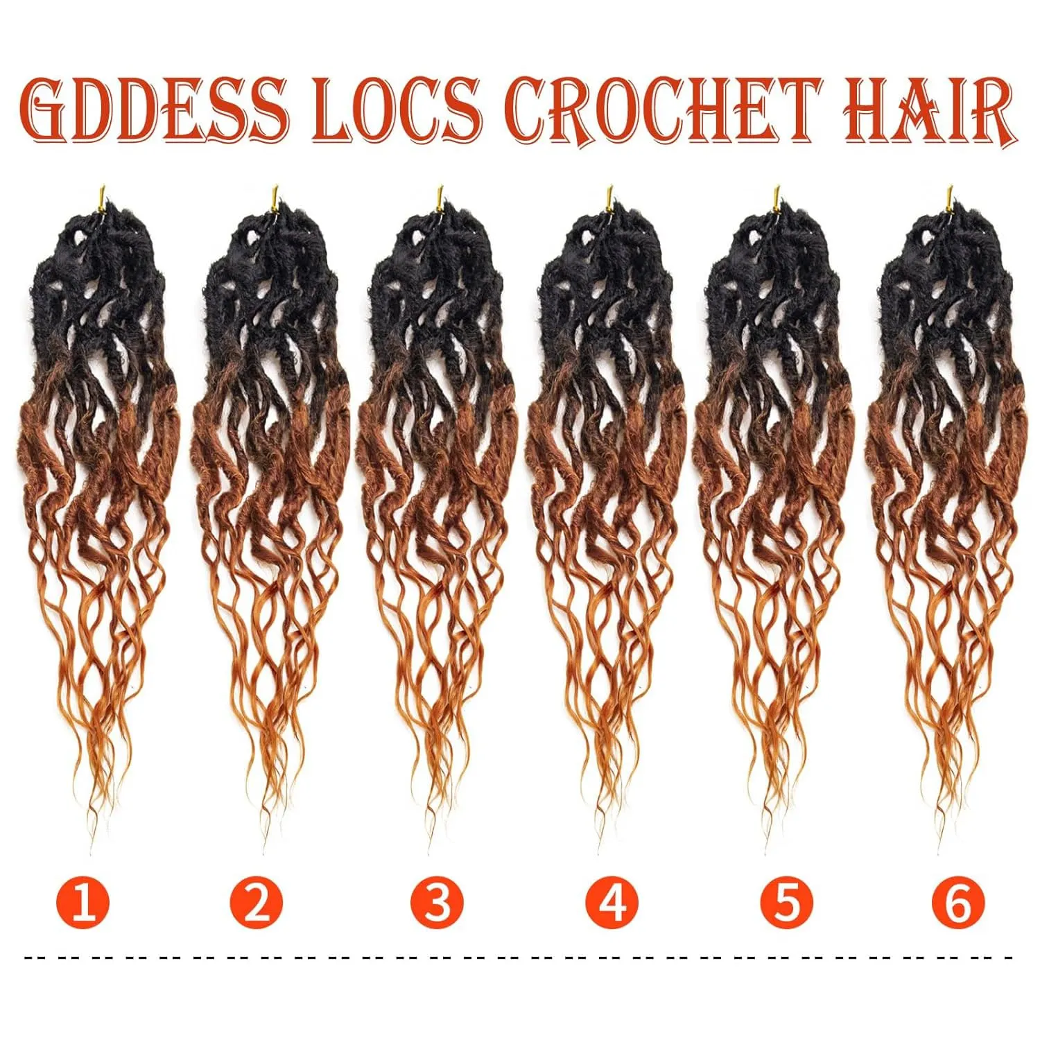 SuyiIRL Faux Locs Crochet Hair For Women Soft Locs 18 Inch Goddess Crochet Hair Curly Ends Dreadlocks Boho Style Synthetic Braiding Hair Extensions