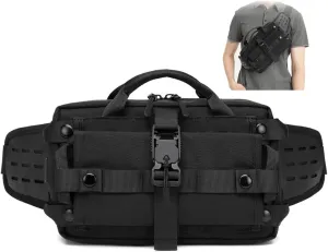 Tactical Men Waist Bag Outdoor Sports Chest Pack Waterproof Shoulder Belt Bag E.DC Crossbody Bags for Hunting Camping Hiking