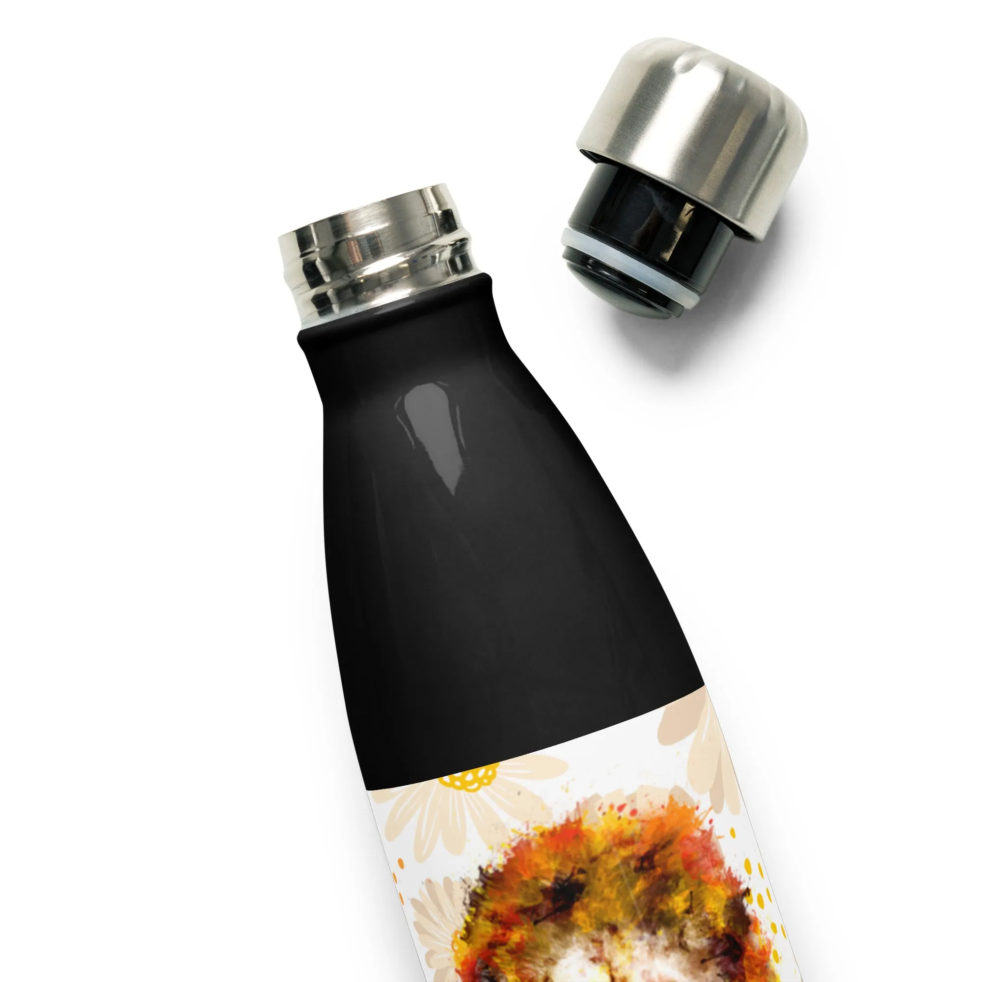Tan Daisies Stainless Steel Water Bottle