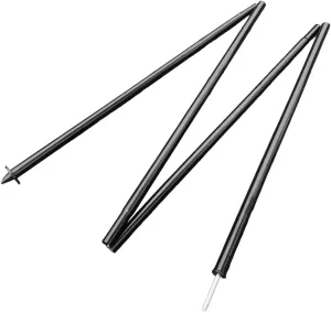 Tarp Pole 2M Replacement Sturdy Multipurpose Telescoping Foldable Metal Tent Rod Canopy Support Rod for Camping Hiking Beach