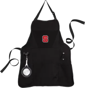 Team Sports America Outdoor Colligiate Black Grilling Apron | North Carolina State University | Made of Durable Cotton | Beverage Opener and Multi-Tool |Sports and Tailgaiting Apparel