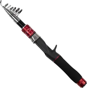 Telescopic Fishing Rod and Reel Combos, Carbon Fiber Fishing Rod with Stainless Steel Baitcasting Reel, Portable Fishing Pole Reel Combo for Travel Saltwater Freshwater Fishing Gifts for Men