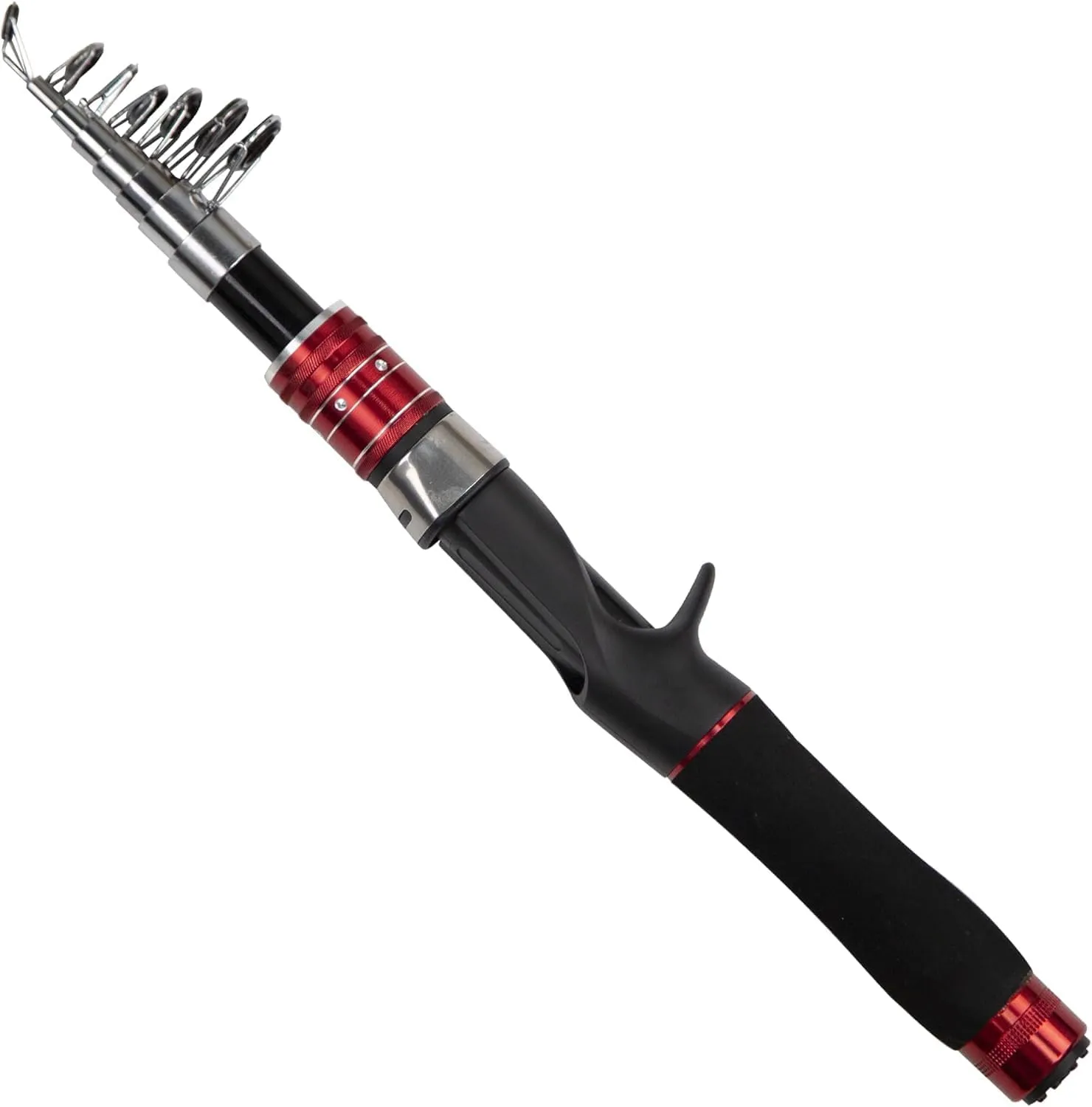 Telescopic Fishing Rod and Reel Combos, Carbon Fiber Fishing Rod with Stainless Steel Baitcasting Reel, Portable Fishing Pole Reel Combo for Travel Saltwater Freshwater Fishing Gifts for Men