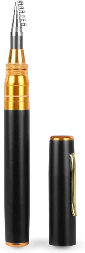 Telescopic Fishing Rod, Telescopic Pocket Pen Fishing Rod Mini Fishing Accessories Fishing Pole Pocket Fishing Rod with Mounting Hook Design for Travel Saltwater Freshwater Fishing