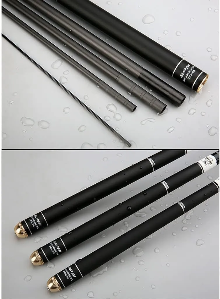 Telescopic Fishing Rods 12FT 13FT 15FT 16FT 18FT 21FT 24FT Carbon Fiber Rod Ultra Light Carp Fishing Pole Spinning Rod (Size : 5.4m/18FT)