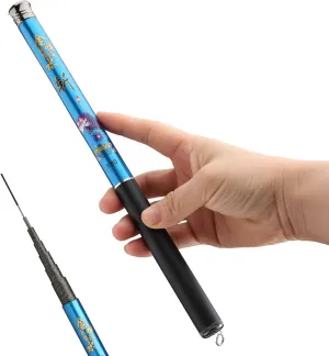 Telescopic Tenkara Fishing Rod Combo Close Length 10.5 Inch Pocket Travel Crappie Rod Inshore Stream Trout Pole Stream Carp Fishing