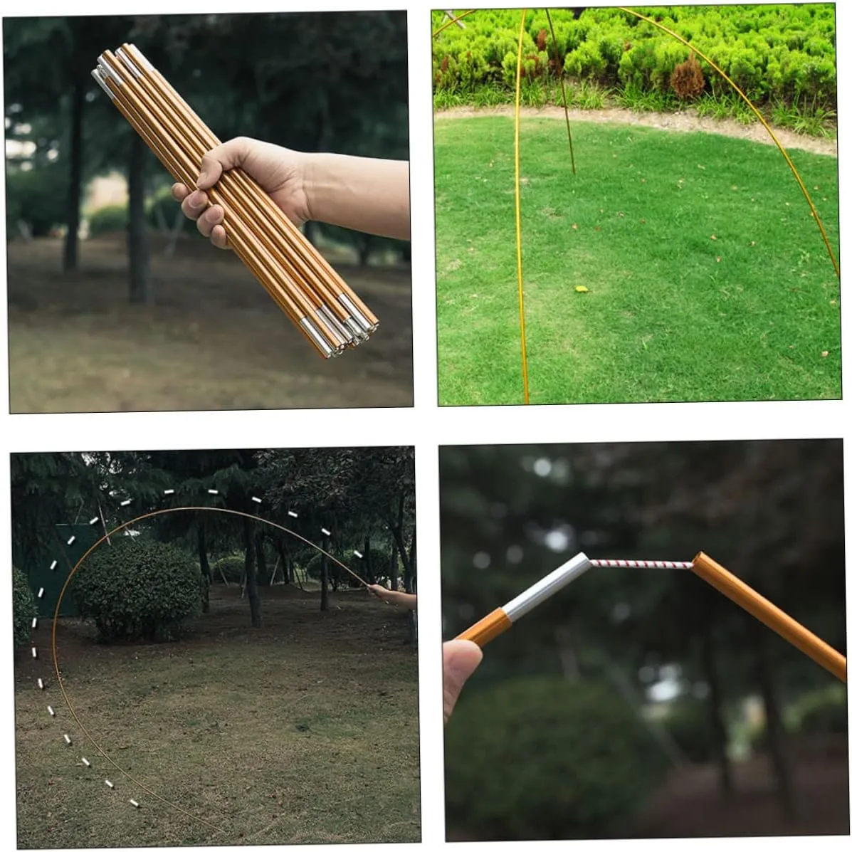 Tent Poles Durable Tent Accessories for Camping Tarp Support Portable Design for