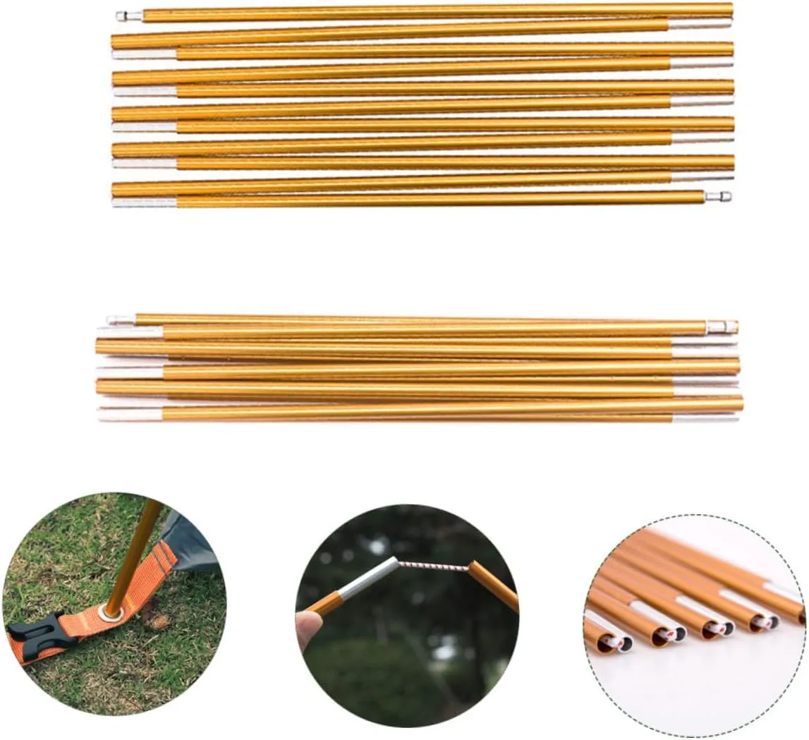 Tent Poles Durable Tent Accessories for Camping Tarp Support Portable Design for