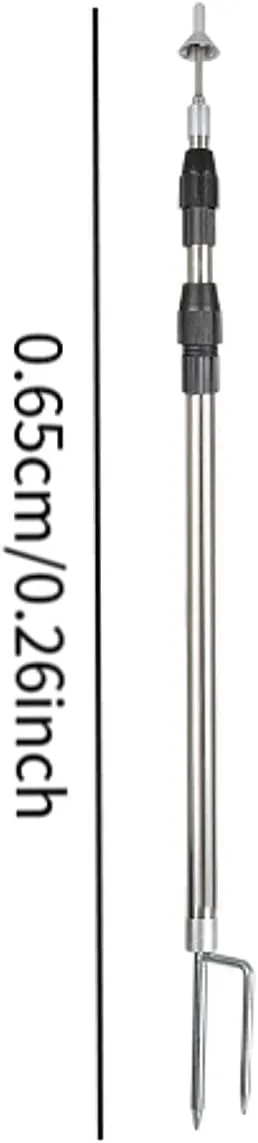 Tent Tarp Poles Stainless Steel Tent Pole Tent Rods Adjustable Removable Awning Poles Canopy Poles for Camping Outdoor Sports