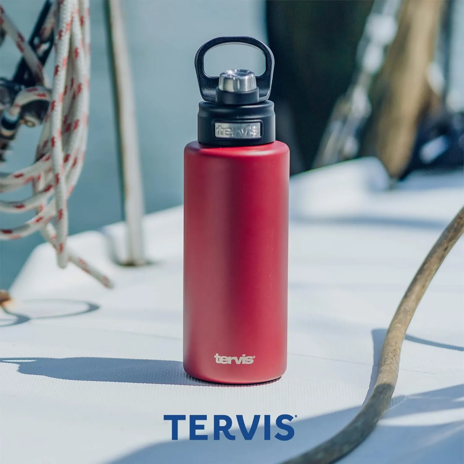 Tervis Guy Harvey Ink Marlin Triple Walled Insulated Tumbler Travel Cup Keeps Drinks Cold, 32oz Wide Mouth Bottle, Stainless Steel