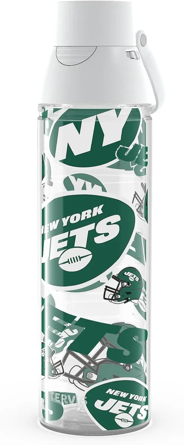 Tervis Venture Lite NFL New York Jets - All Over Made in USA Double Walled Insulated Tumbler Travel Cup Keeps Drinks Cold & Hot, 24oz Water Bottle, Classic