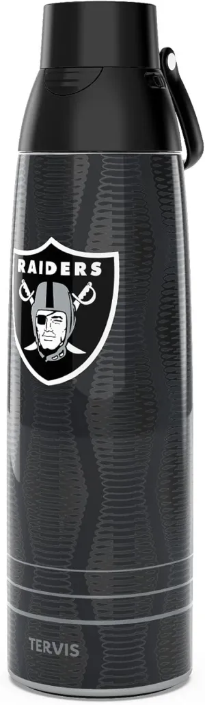 Tervis Venture Water Bottle NFL® Las Vegas Raiders - Full Speed Triple Walled Insulated Tumbler Travel Cup Keeps Drinks Cold & Hot, 36oz, Stainless Steel