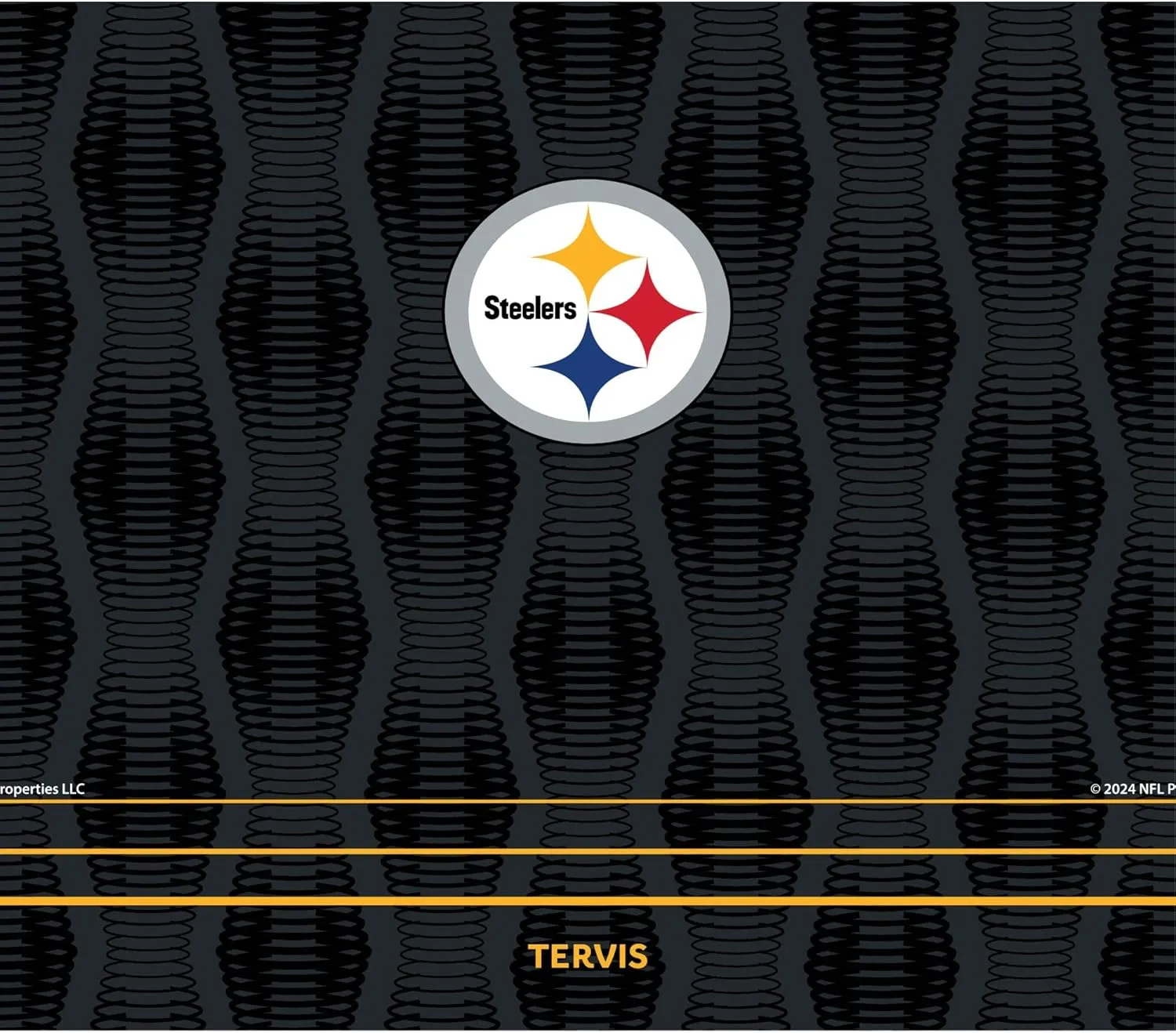 Tervis Venture Water Bottle NFL® Pittsburgh Steelers - Full Speed Triple Walled Insulated Tumbler Travel Cup Keeps Drinks Cold & Hot, 36oz, Stainless Steel