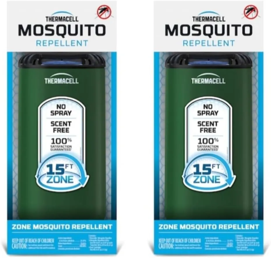 Thermacell Mosquito Repeller Patio Shield; includes 12-Hour Refill; 15 Foot Zone of Protection; Highly Effective Mosquito Repellent for Patio; Deet Free Bug Spray Alternative; Scent Free