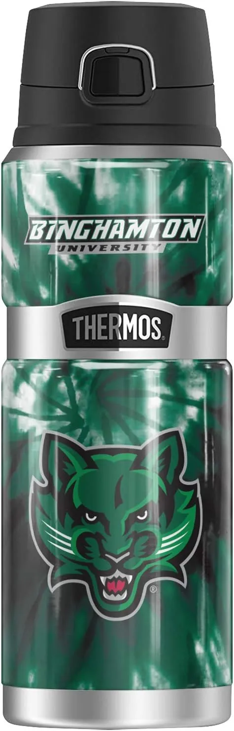 THERMOS Binghamton University OFFICIAL Tie-Dye STAINLESS KING Stainless Steel Drink Bottle, Vacuum insulated & Double Wall, 24oz