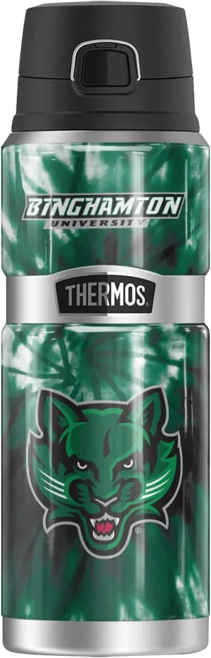 THERMOS Binghamton University OFFICIAL Tie-Dye STAINLESS KING Stainless Steel Drink Bottle, Vacuum insulated & Double Wall, 24oz