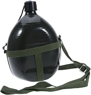 Thickened Aluminum Kettle Canteen Water Bottle Insulated Canteen Strap Army Kettle Green