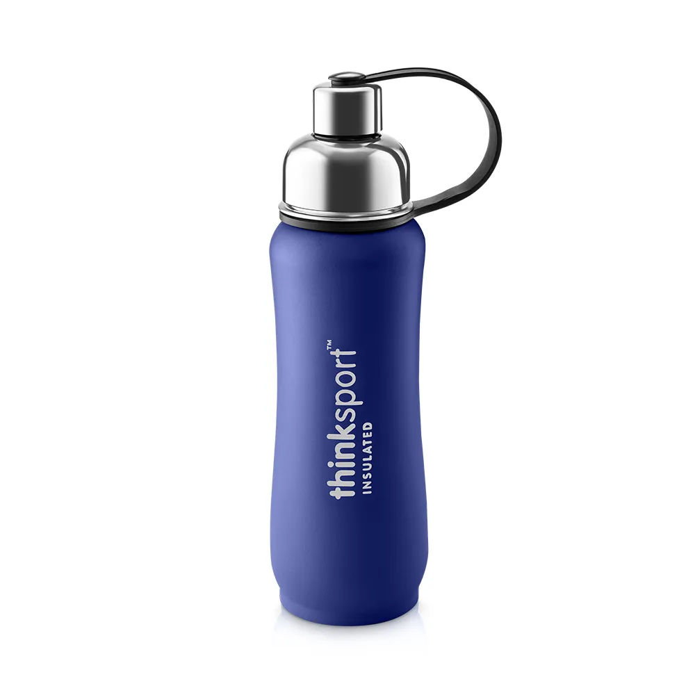 Thinksport Insulated Sports Bottle - 17oz (500ml) - Powder Coated - Blue