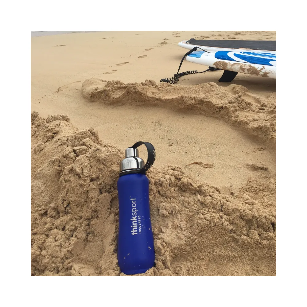 Thinksport Insulated Sports Bottle - 17oz (500ml) - Powder Coated - Blue