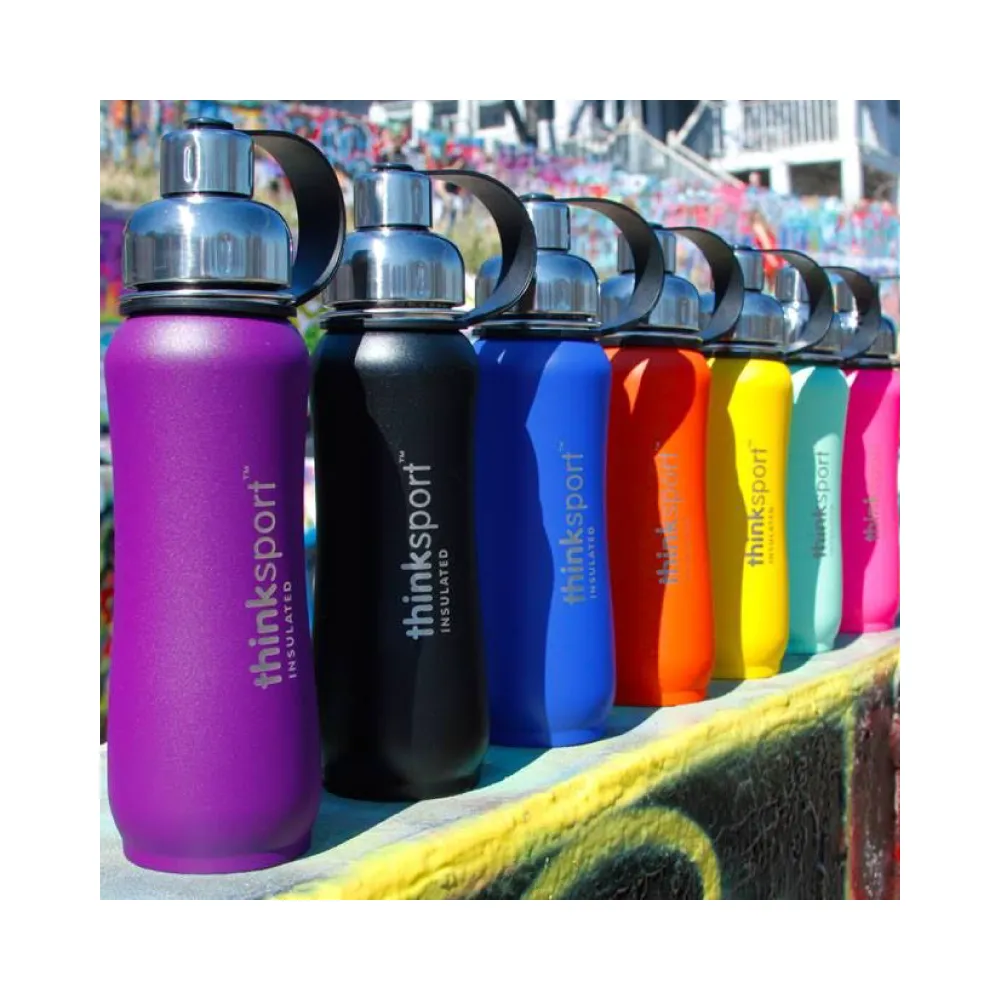 Thinksport Insulated Sports Bottle - 17oz (500ml) - Powder Coated - Blue