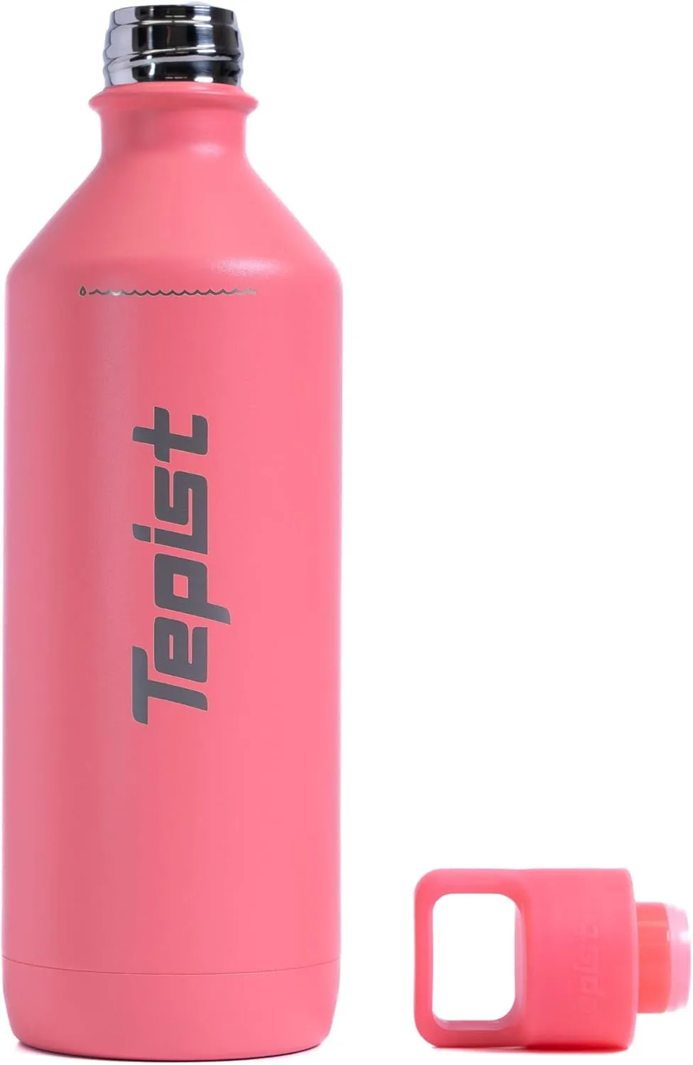 ThirtyO 30oz Stainless Steel Bottle Compatible with Sodastream Machines | Powder Coated Coral | Vacuum Sealed | Double Walled | Leak-Proof | Easy to Carry | Reusable Bottle