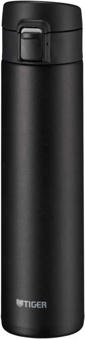 TIGER MKA-K060KK Water Bottle, 13.6 fl oz (600 ml), One-Touch, Lightweight, Stainless Steel Bottle, Vacuum Insulated, Hot and Cold Retention, Black