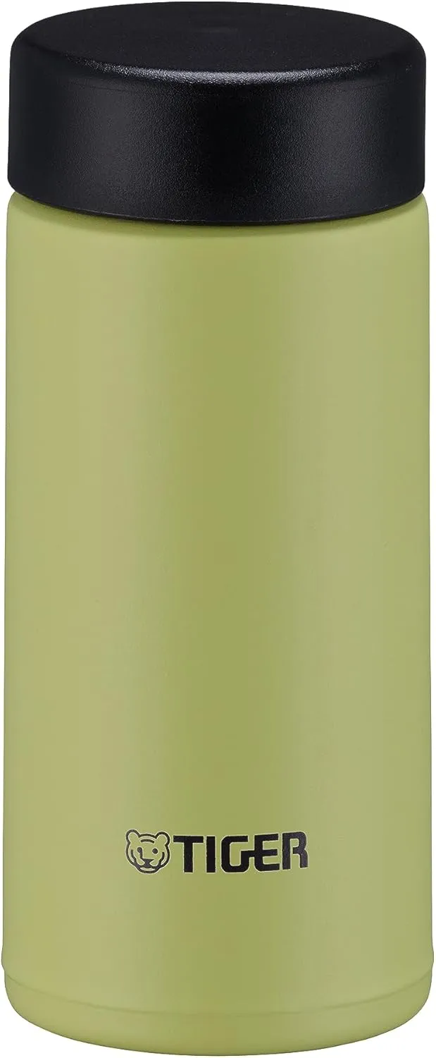 TIGER Water Bottle, 6.8 fl oz (200 ml), White Water Bottle, Screw Stainless Steel Bottle, Lid and Seal are Integrated, Easy Cap, Vacuum Insulated, Mug, Hot Water, Tumbler, Sun Yellow MMP-W020YP