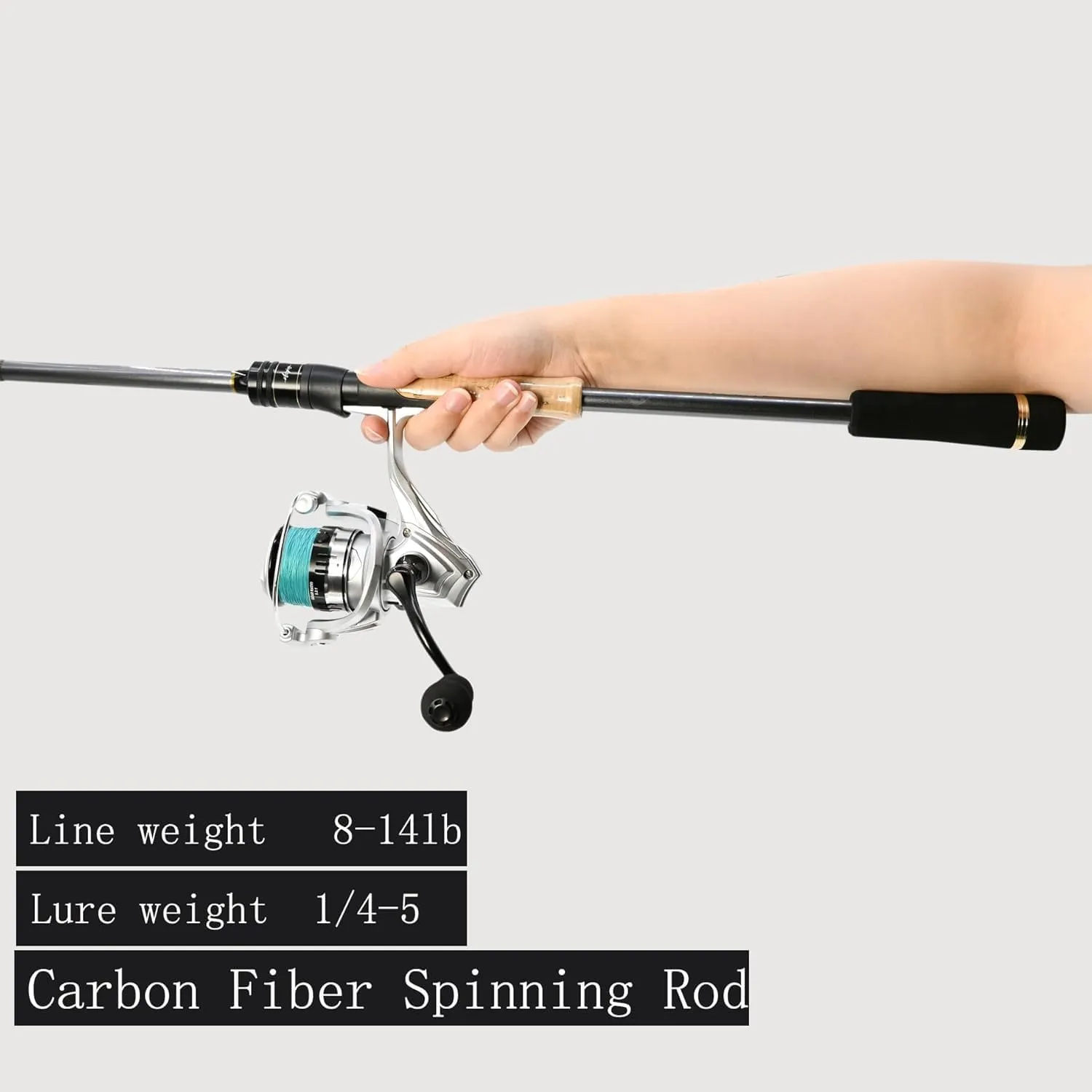 Travel Fishing Rods, 4 Piece Fishing Pole,Surf Casting/Spinning Rod,Ultralight Fishing Baitcasting Rod 7ft for Saltwater Trout, Bass, Walleye, Pike