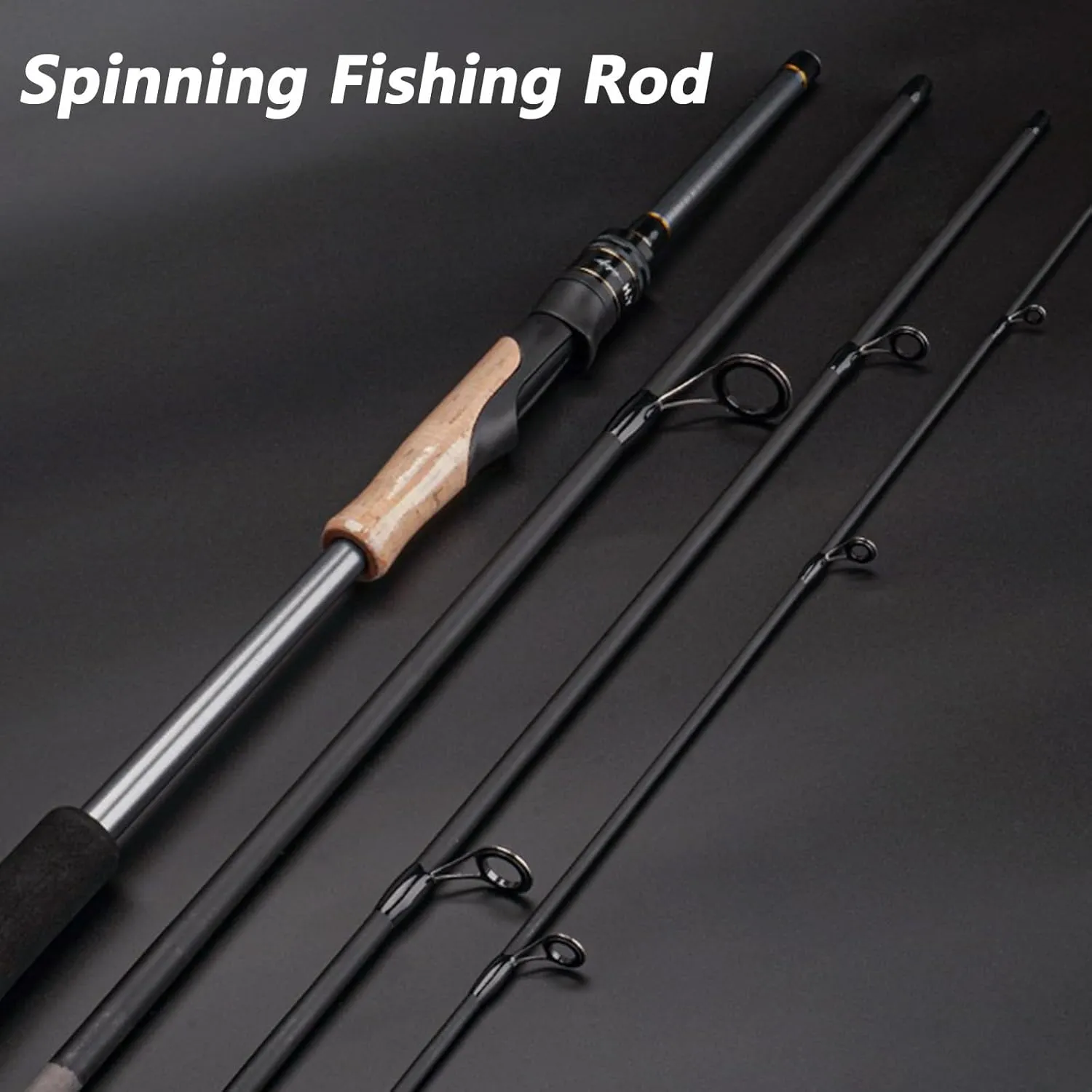 Travel Fishing Rods, 4 Piece Fishing Pole,Surf Casting/Spinning Rod,Ultralight Fishing Baitcasting Rod 7ft for Saltwater Trout, Bass, Walleye, Pike