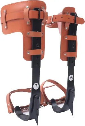 Tree Climbing Spikes Set - Carbon Steel Tree Climbing Tool Set, Adjustable Height Climber Gaffs (16.14-18.5in) for Climbing Trees, Picking Fruit, Outdoor Activities 100kg/220lbs Load