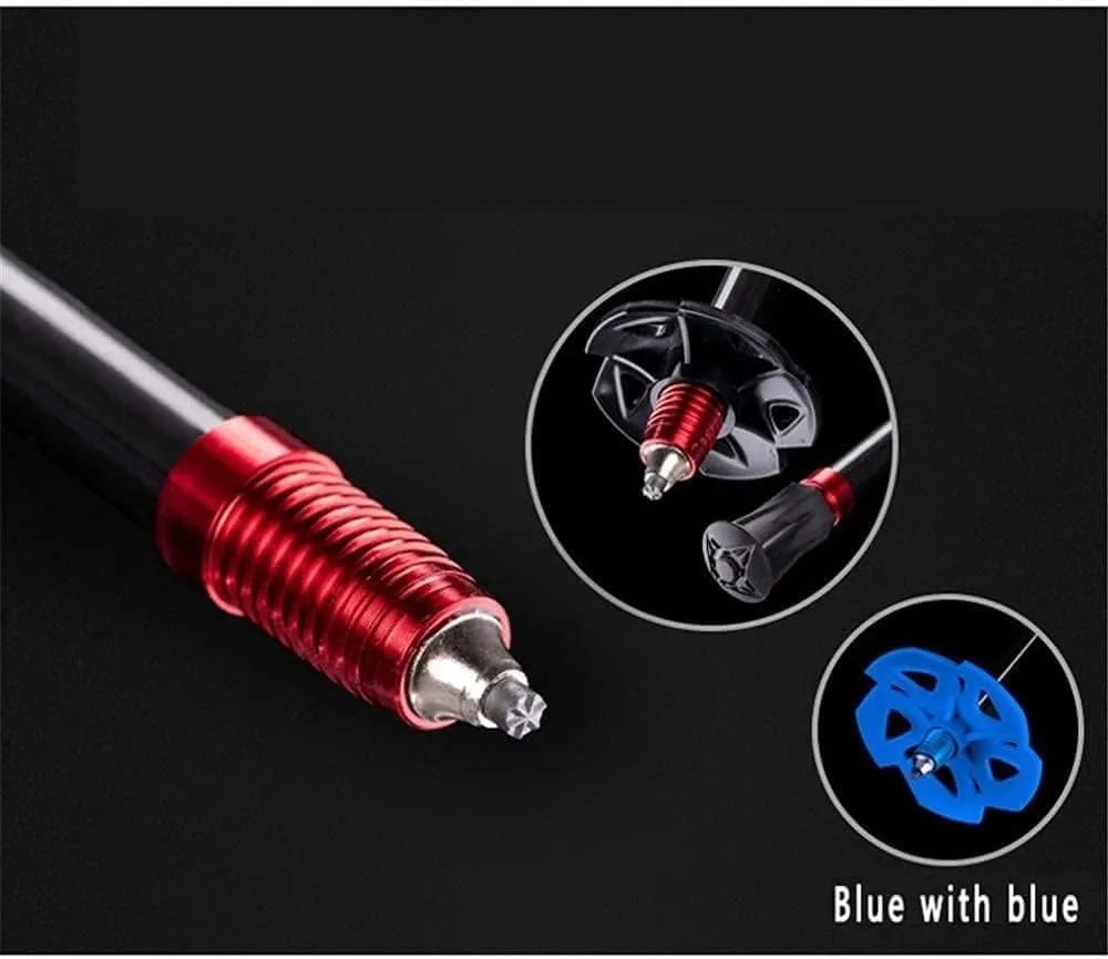 Trekking Poles- Lightweight,The Hiking Poles Rod is Made of Carbon Fiber and Tungsten Steel Rod Tip,External Quick Lock System,Foldable for Backpacking, Camping