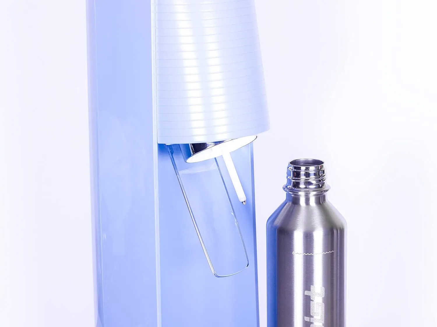 TwentyO 20oz Stainless Steel Bottle Compatible with Sodastream Machines | Silver | Vacuum Sealed | Double Walled | Leak-Proof | Easy to Carry | Reusable Bottle
