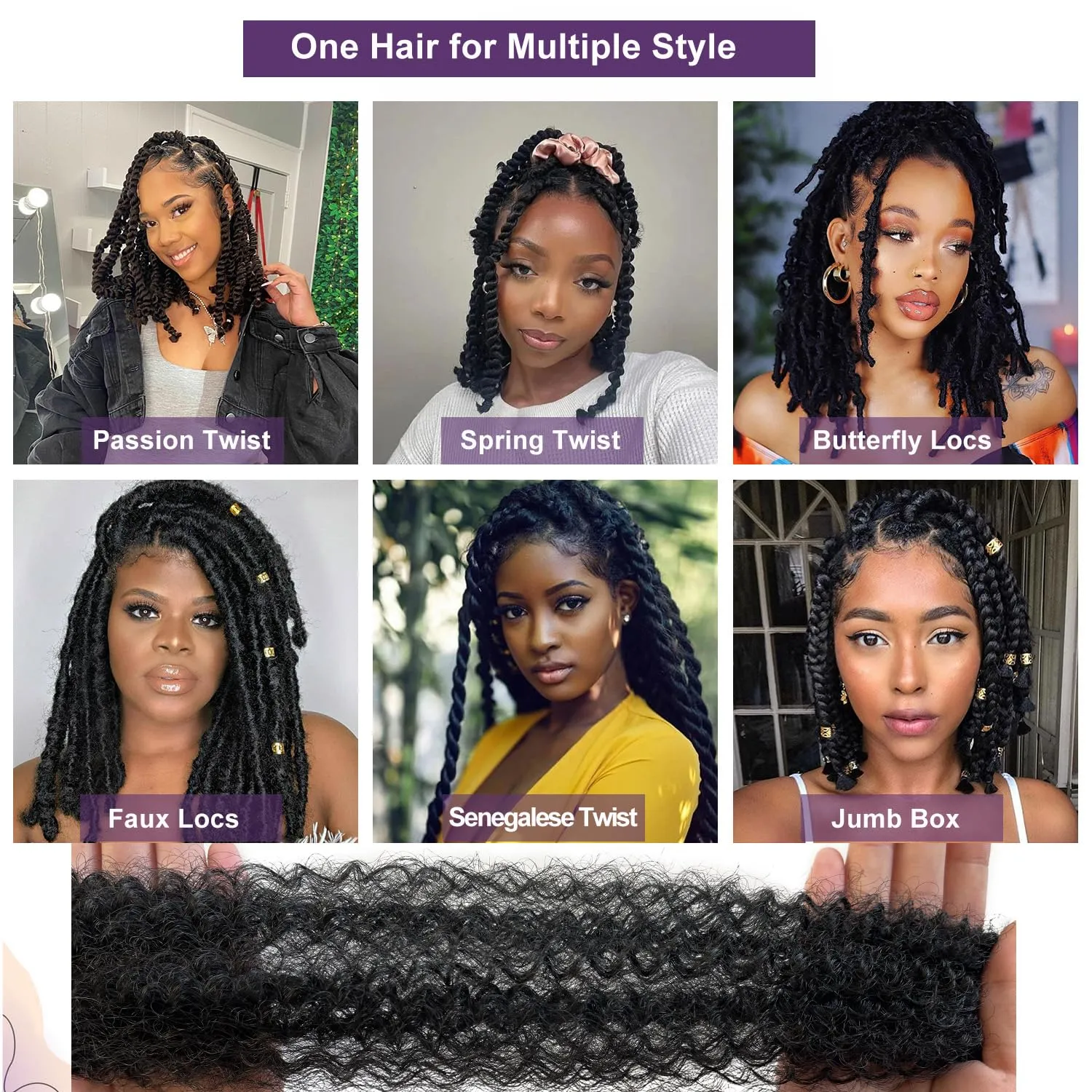 Twisted Up Springy Afro Twist 8 Packs Afro Twist Hair 12 Inch Marley Hair 1B/30/27 Kinky Curly Braiding Hair for Butterfly Locs Ombre Blonde Cuban Twist Hair Synthetic Spring Twist Hair Extensions