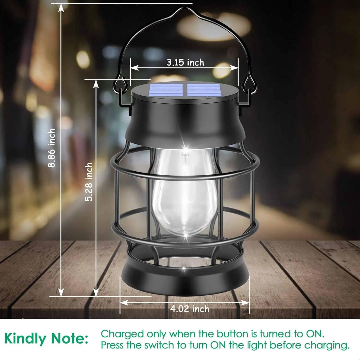 UBright 2 Pack Solar Lantern Lights Outdoor Waterproof Metal Hanging Solar Lights for Outside Lanterns Decorative Outdoor for Patio Porch Garden Lawn, Cool White
