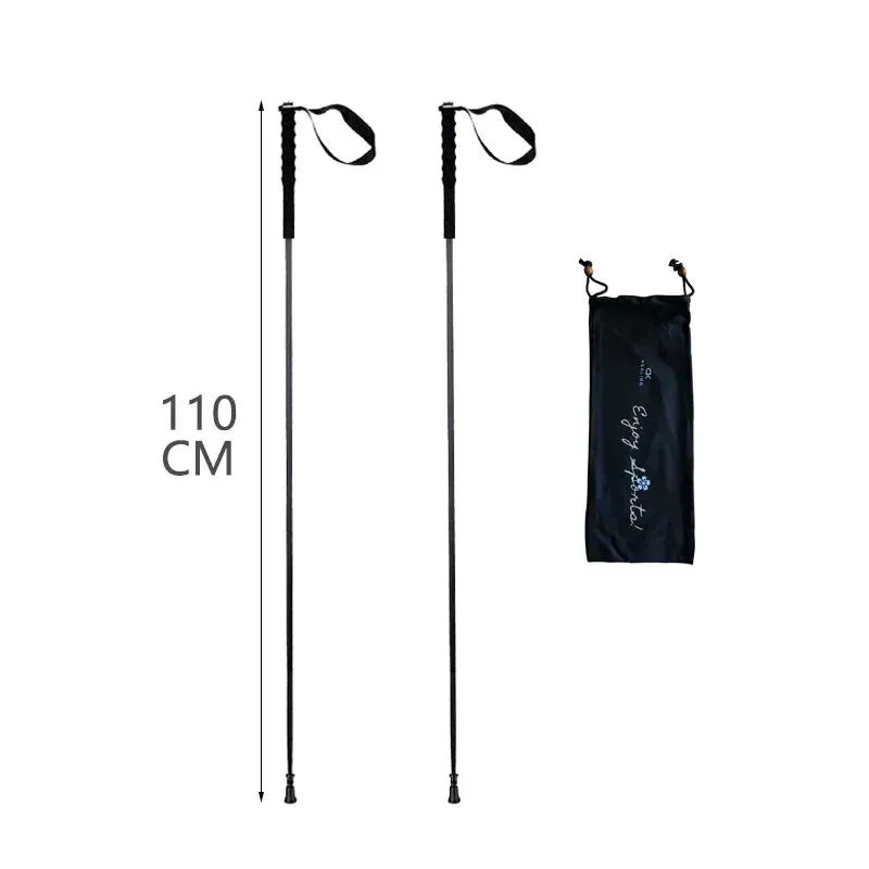 Ultra-Light Carbon Fiber Trekking Poles: Folding Hiking & Nordic Walking