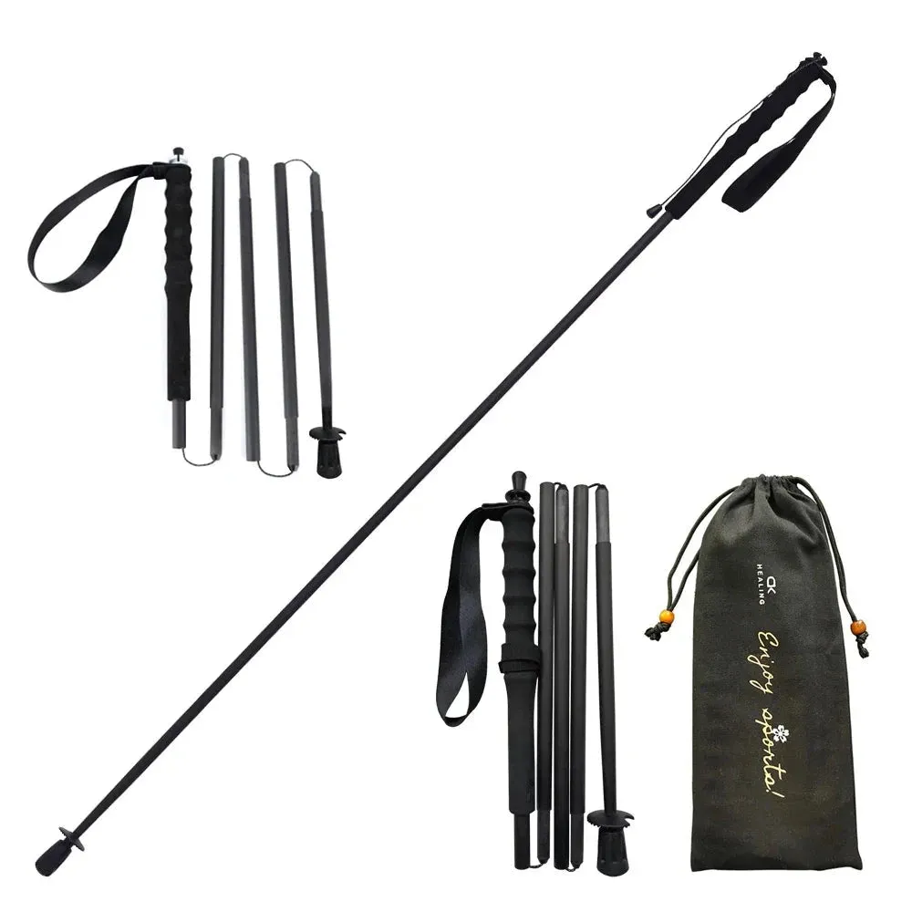 Ultra-Light Carbon Fiber Trekking Poles: Folding Hiking & Nordic Walking