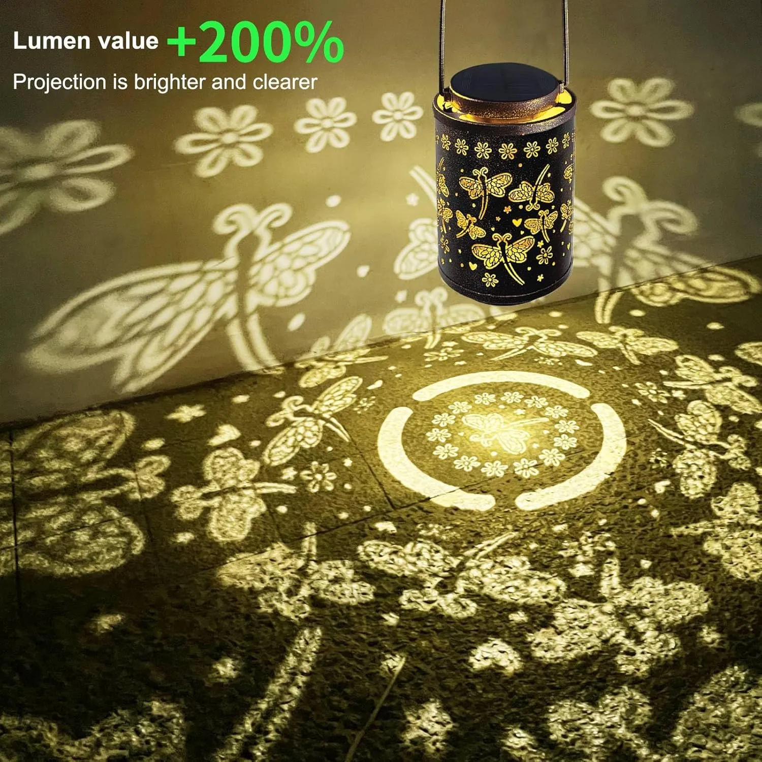 Upgraded Solar Lanterns Outdoor Waterproof Dragonfly Birthday Gifts for Women Mom Grandma - Metal Hanging Solar Lights for Outside Dragonfly Garden Decor for Yard, Patio, Porch & Pathway