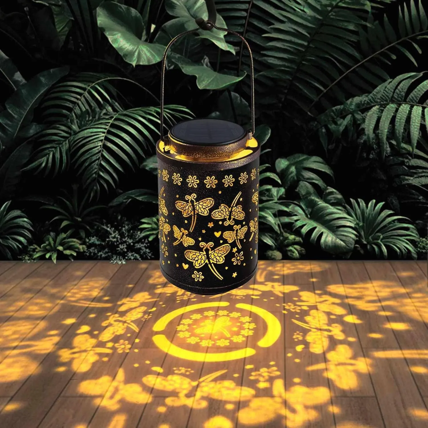 Upgraded Solar Lanterns Outdoor Waterproof Dragonfly Birthday Gifts for Women Mom Grandma - Metal Hanging Solar Lights for Outside Dragonfly Garden Decor for Yard, Patio, Porch & Pathway
