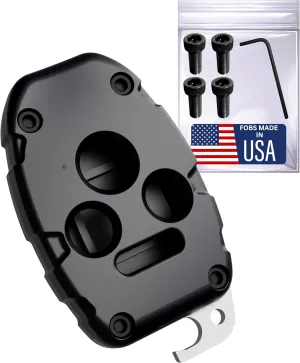 USA-Made Honda Key Fob Shell | Crack-Resistant & Durable | Seamless Fit | Enhanced Longevity & Functionality | Integrated Bottle Opener | Easy DIY Installation (Black, 4 Button)
