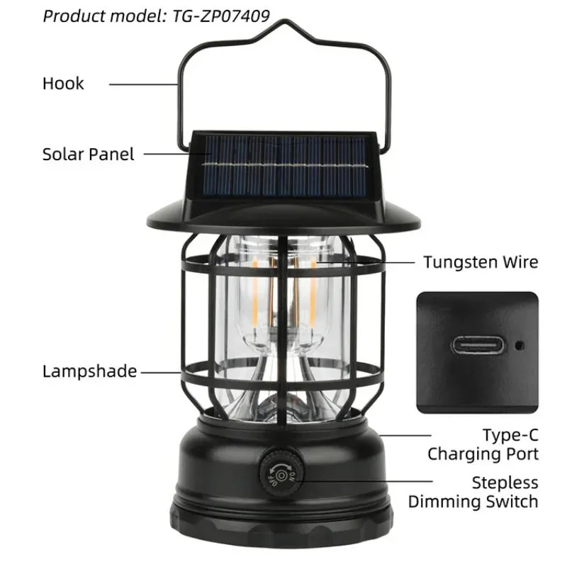 USB Rechargeable Portable Camping Lantern