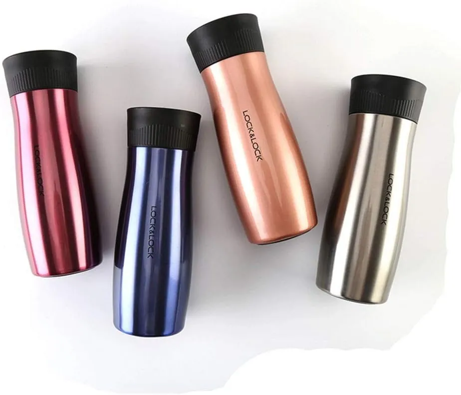 Vacuum Stainless Steel Inner Liner Stainless Steel Vacuum Flask Student Cup Business Office Tea Cup Couple Cup Thickened Cold Cup Outdoor Leakproof Water Cup (Color : Red) (Gold)