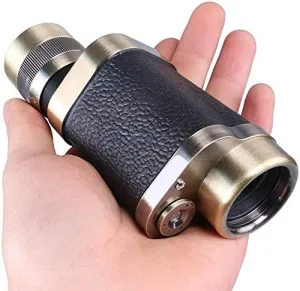 VejiA Telescope 8X30 High Outdoor Adult Waterproof Concert, Outdoor Camping, Tourism, Mountain Climbing,Low-Light Night Vision Bronze Telescope, Can