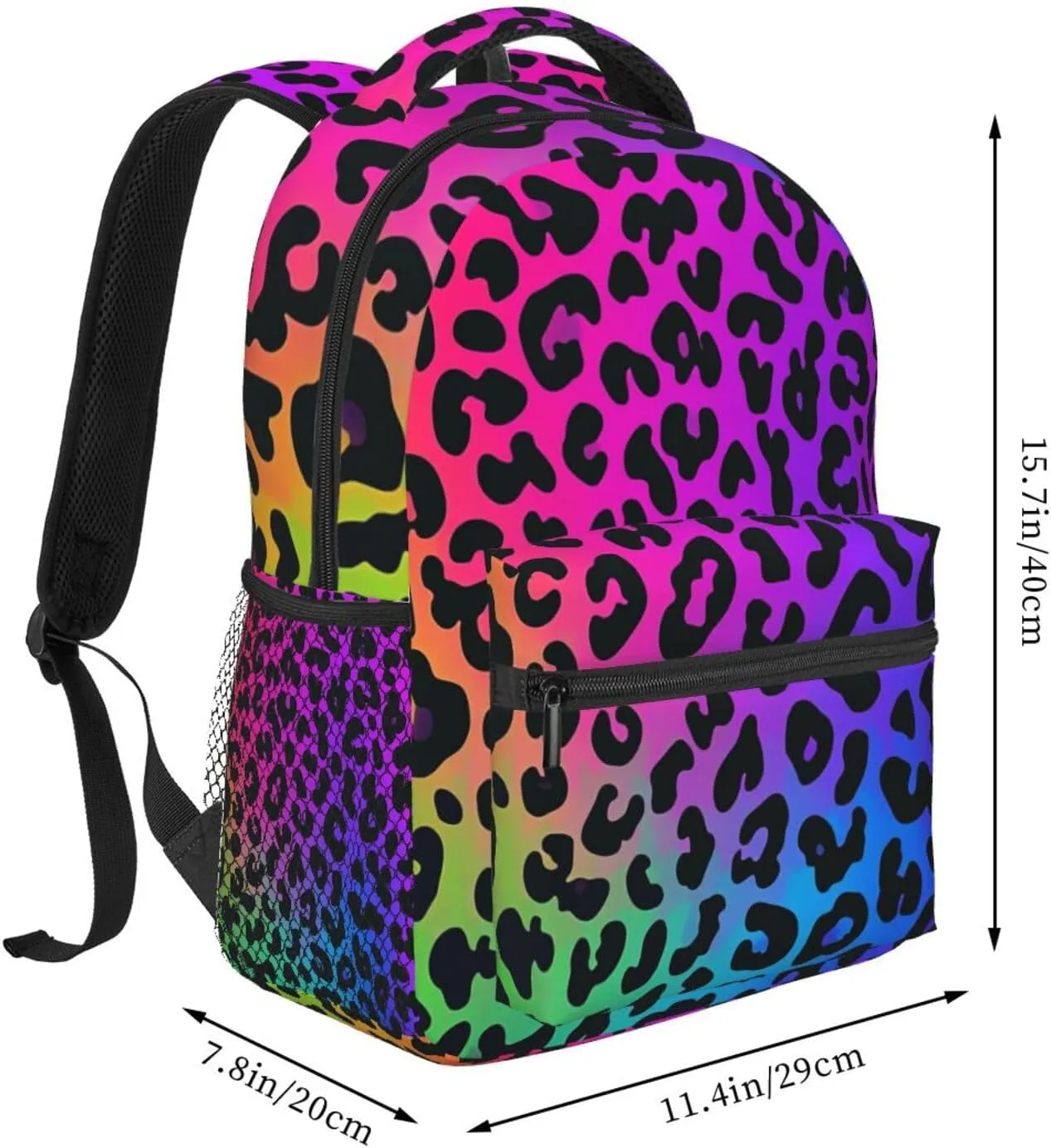 Vibrant Leopard Print Practical Backpack For Trekking Unisex Office