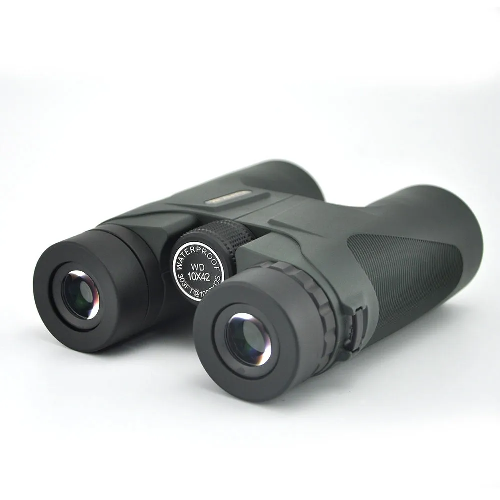Visionking High Quality 10x42 Hunting Binoculars Waterproof Telescope Green and Black Binoculars