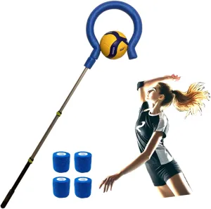 Volleyball Spike Trainer Pro SPT5007 – Premium Training Aid for Spiking, Serving & Blocking – Adjustable Lightweight Aluminum Pole & Secure Ball Holder – Question Mark Hook,No Ball Included
