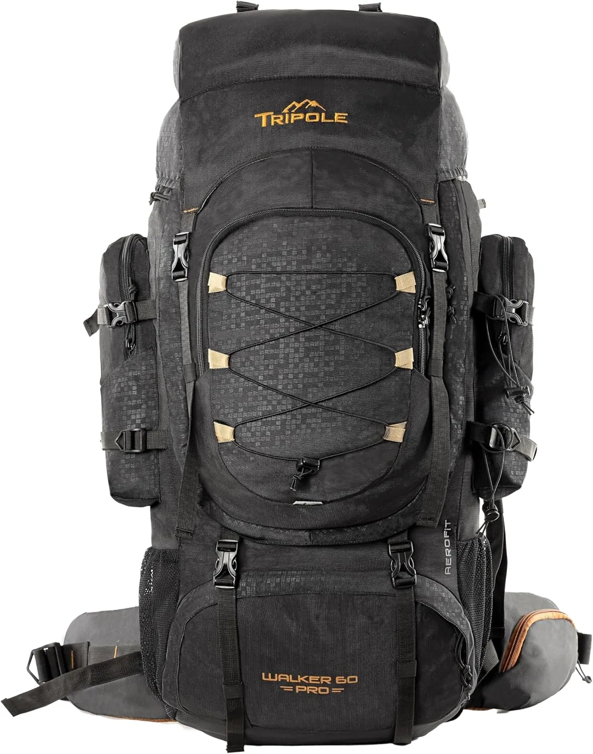 Walker Pro Internal Frame Rucksack for Trekking and Hiking (Black, 60)