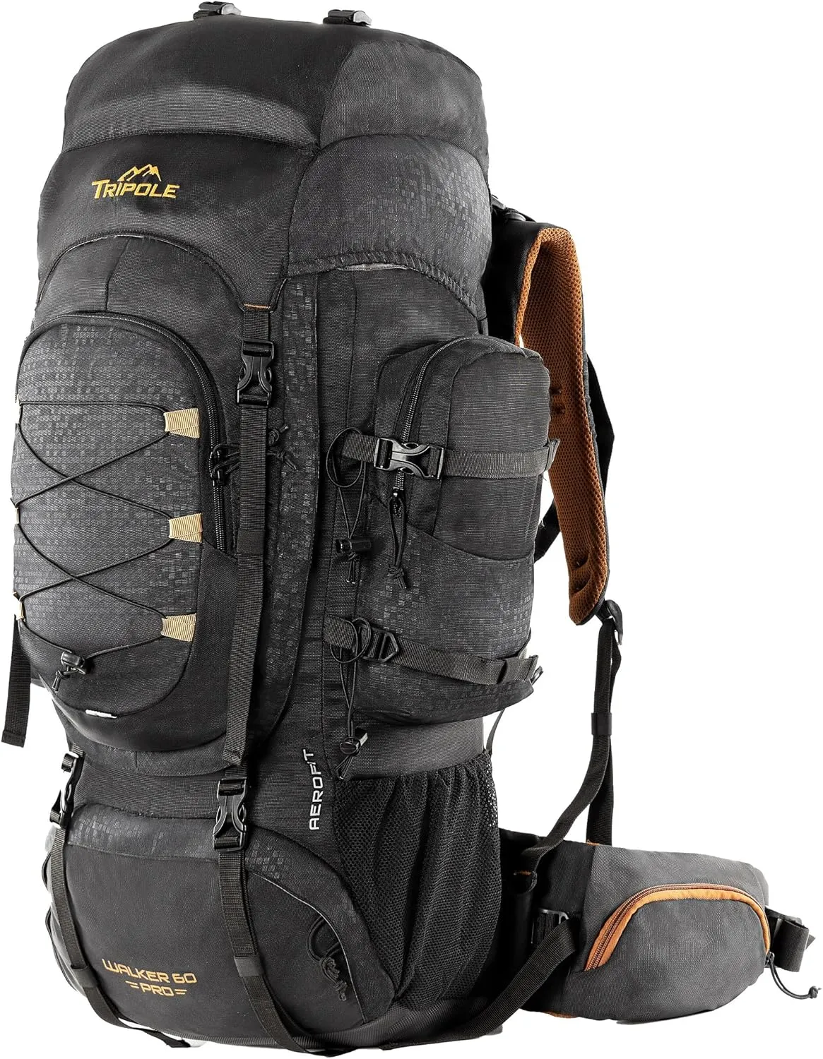 Walker Pro Internal Frame Rucksack for Trekking and Hiking (Black, 60)