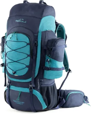 Walker Pro Rucksack for Trekking and Hiking (Navy Blue, 60)
