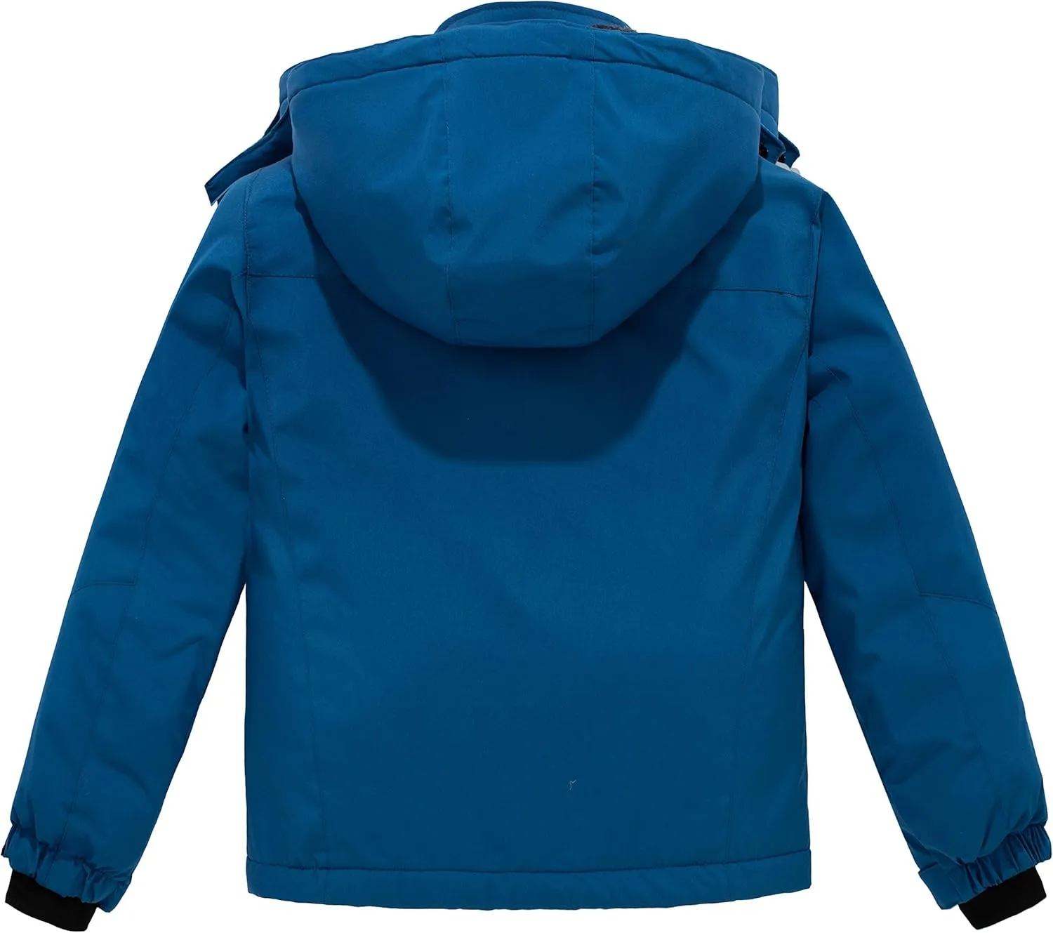 Wantdo Boy's Waterproof Ski Jacket Fleece Snowboarding Jackets Warm Thick Winter Coat Hooded Raincoats