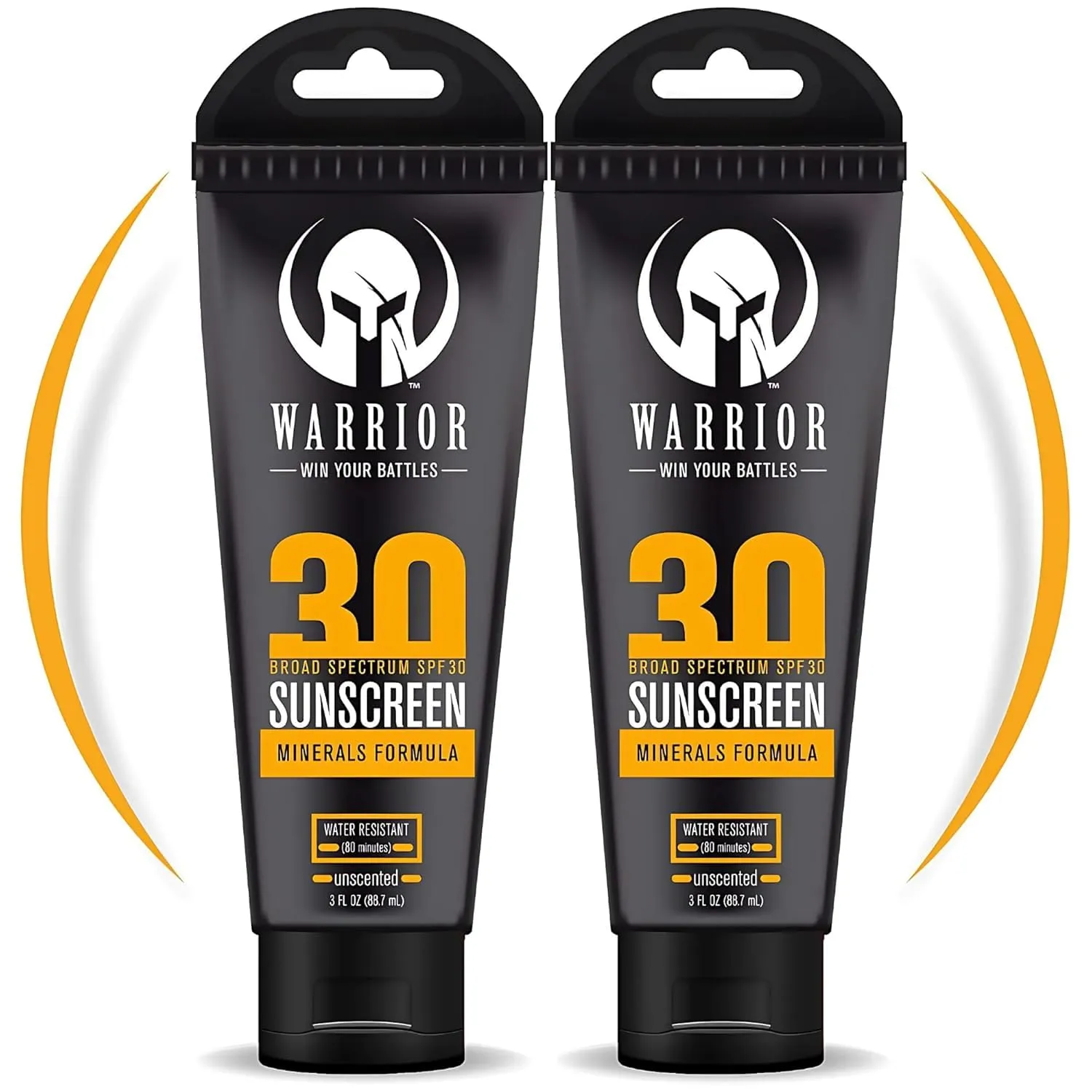 Warrior Sunscreen SPF 30 Lotion - Water & Sweat Resistant Body Lotion with SPF - Mineral Formula Lotion (3oz) 2 Pack -15 SPF Lip Balm - Chapstick 4 Pack - DEET Free Bug Shield Pump Spray (4oz)